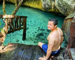 The actor enjoys swimming very much.